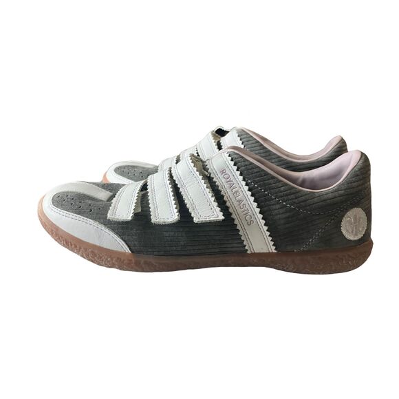 Royal Elastics Gray White Slip-On Sneakers Size 9 – Velcro Casual Shoes - Picture 2 of 7